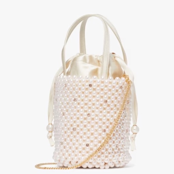 Purl Pearl Embellished Small Bucket Bag | Kate Spade - Picture 2 of 12